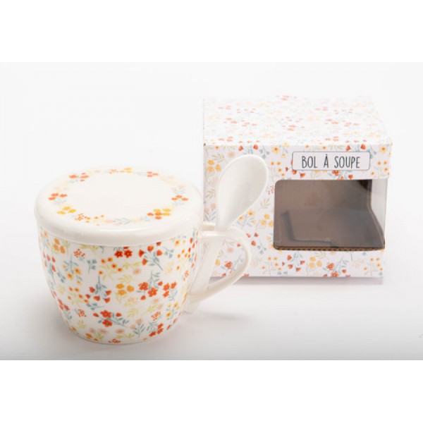 COFFRET BOL A SOUPE ANEMONE