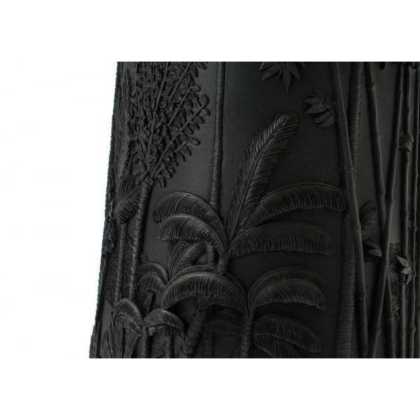 VASE NOIR FEUILLE H83