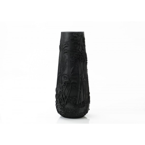 VASE NOIR FEUILLE H83 2