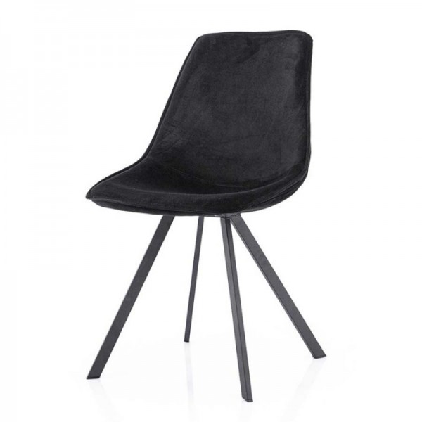 Chaise belle noir velours