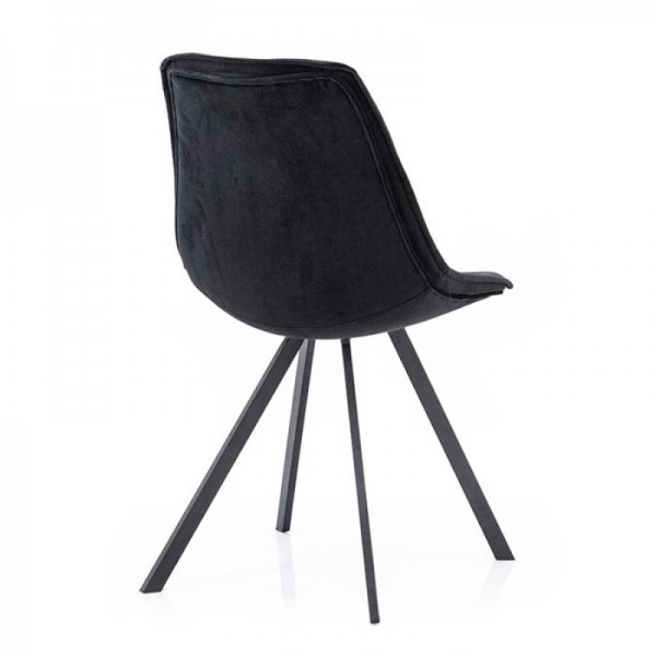 Chaise belle noir velours 2