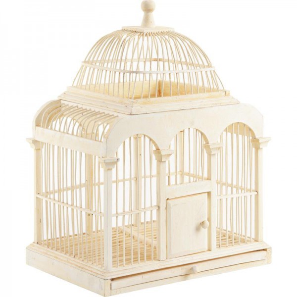 CAGE BAMBOU PATINE H50