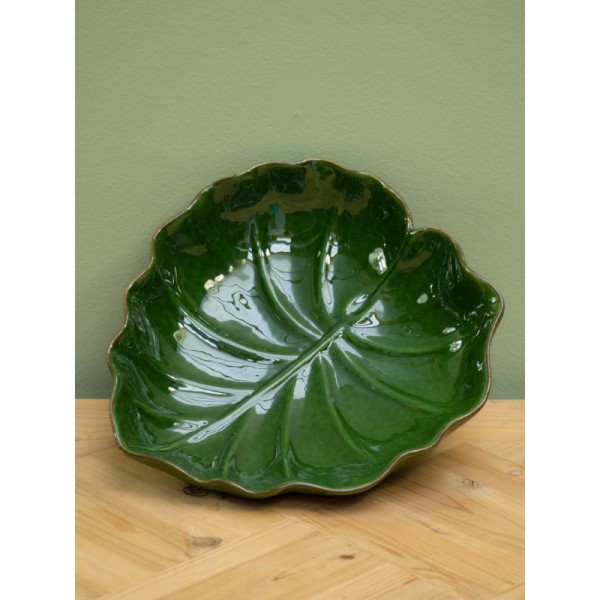 PLAT FEUILLE CERAMIQUE