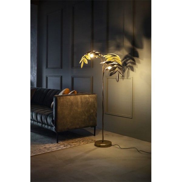 Lampadaire doré plante