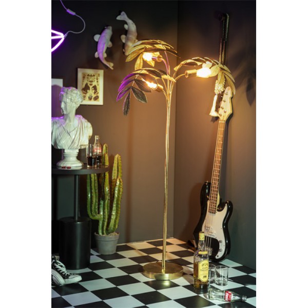 Lampadaire doré plante 2