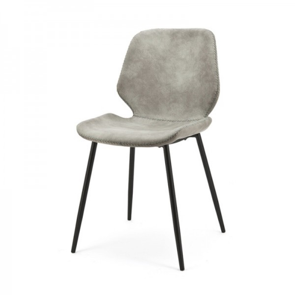Chaise simili couture Gris...