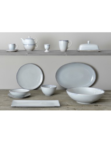 ASSIETTE PLATE RIVAGE EN GRES