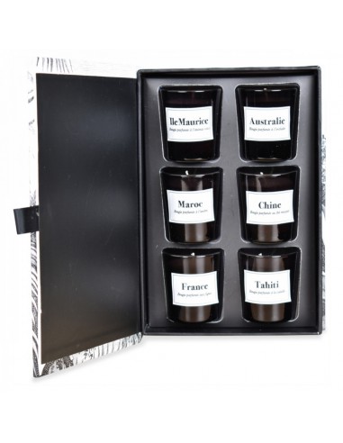 COFFRET 6 BOUGIES CARNET DE VOYAGE