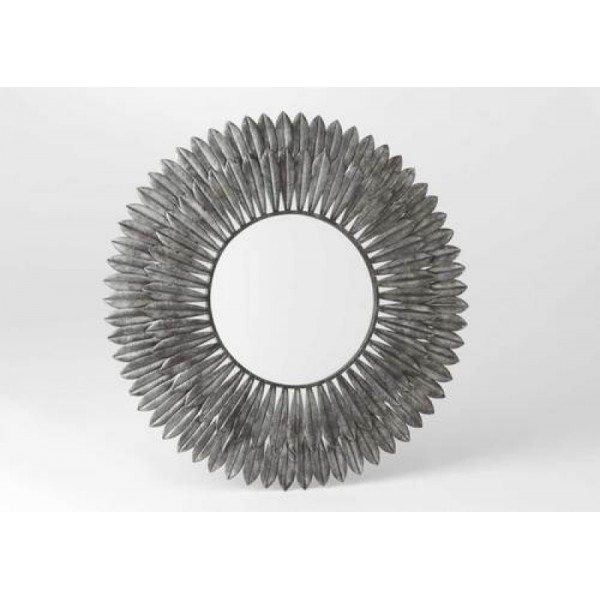 MIROIR PLUMES ARGENT