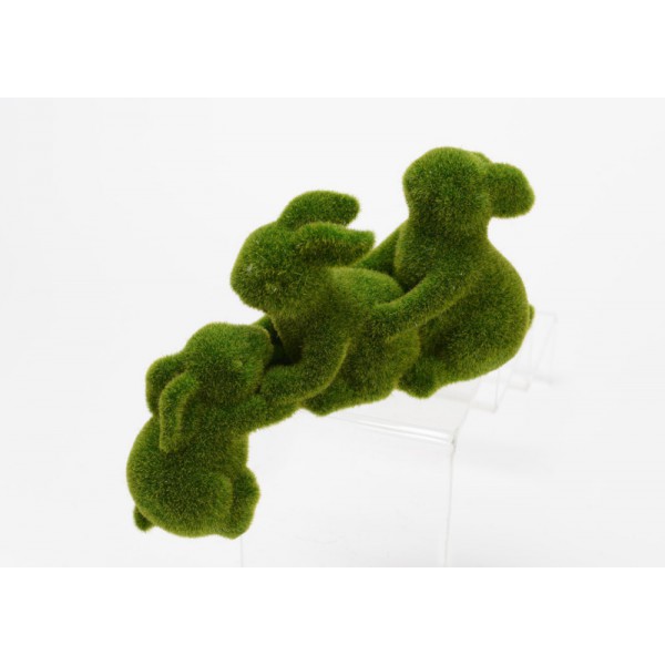 3 LAPINS MIGNONS HERBE