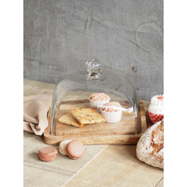 CLOCHE SUR PLATEAU CARRE EN...
