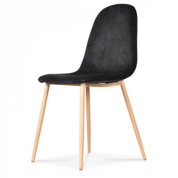 Chaise josef velours noir