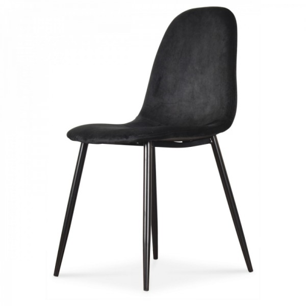 Chaise josef velours noir
