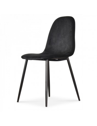 Chaise josef velours noir