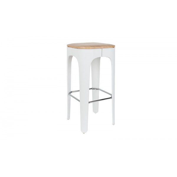 TABOURET HAUT BLANC 73CM
