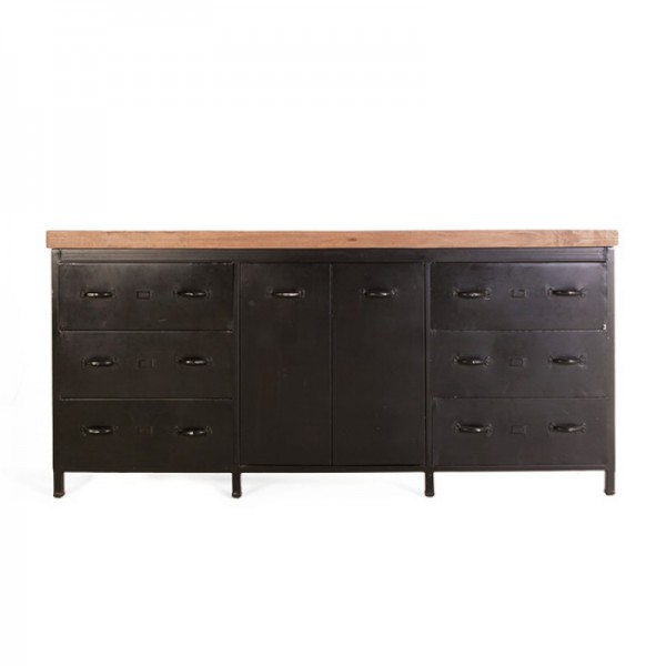 BUFFET INDUS METAL BOIS MASSIF 2