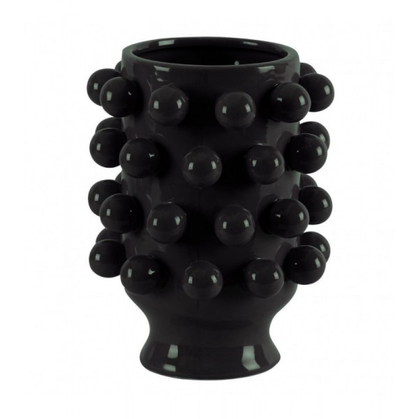 VASE CERAMIQUE GRAPPA NOIR PM