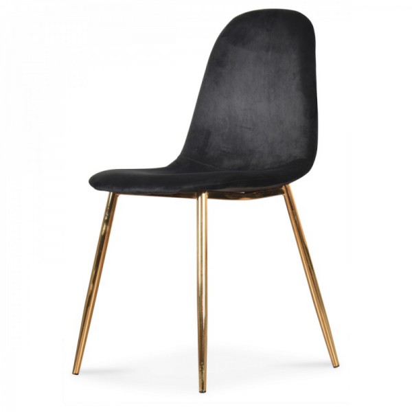 Chaise josef velours noir