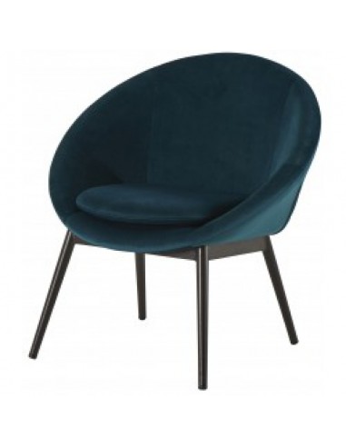 FAUTEUIL RUVANA BLEU CANARD 58.5X69XH72C