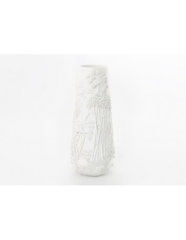 VASE BLANC FEUILLE H83