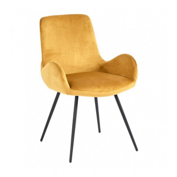 CHAISE RIZZO VELOURS GOLD 2