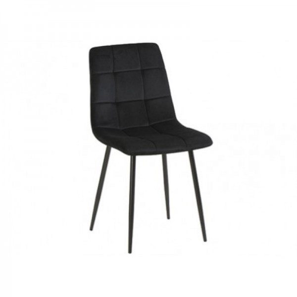 CHAISE MANTA VELOURS NOIRE