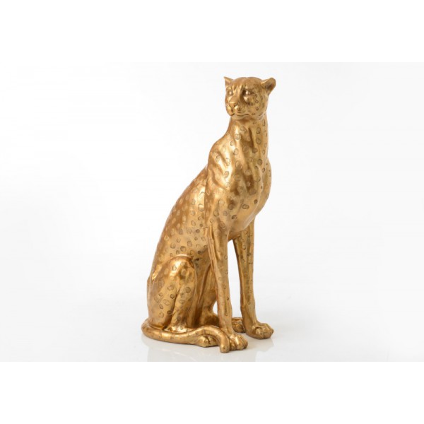 STATUE GUEPARD DOREE 1M