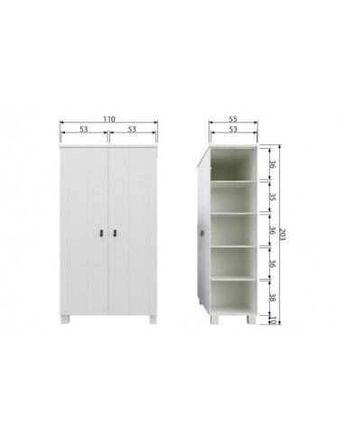 ARMOIRE 202X111X55 PIN MASSIF