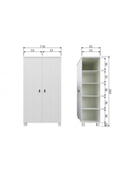 ARMOIRE 202X111X55 PIN MASSIF