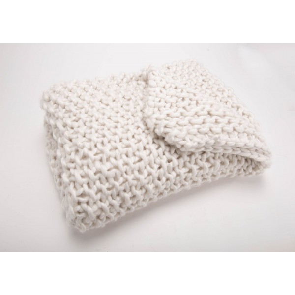PLAID TRICOT CREME 125X150