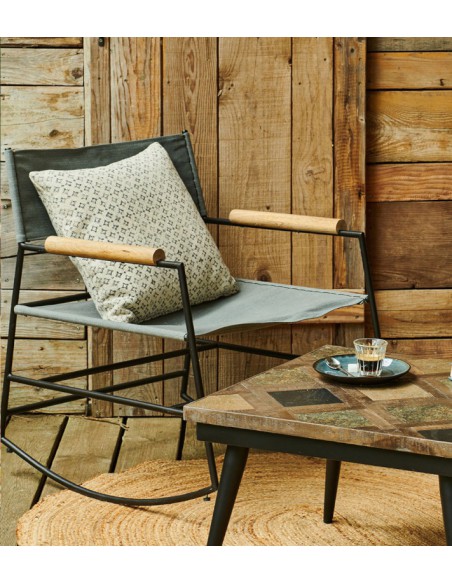 FAUTEUIL A BASCULE EDMOND TOILE