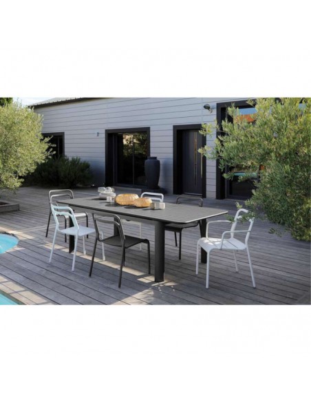 EOS CHAISE EMPILABLE ALU GRISE