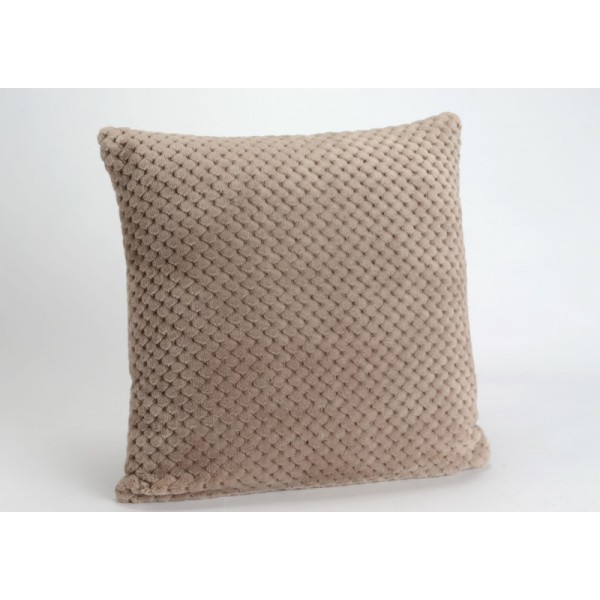 HOUS COUS DAMIER TAUPE 40X40