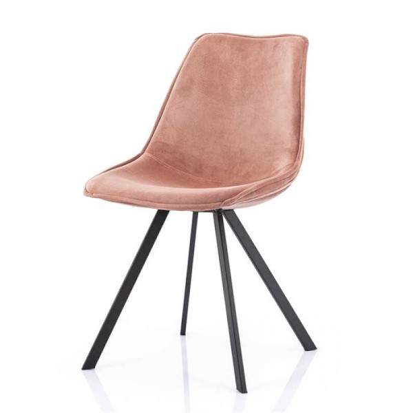 chaise belle velours rose