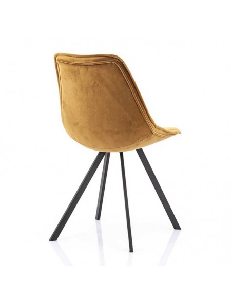 Chaise belle velours gold