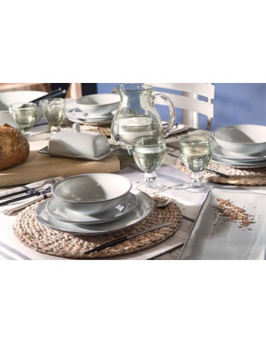 ASSIETTE CREUSE RIVAGE EN GRES