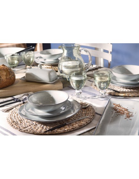 ASSIETTE CREUSE RIVAGE EN GRES