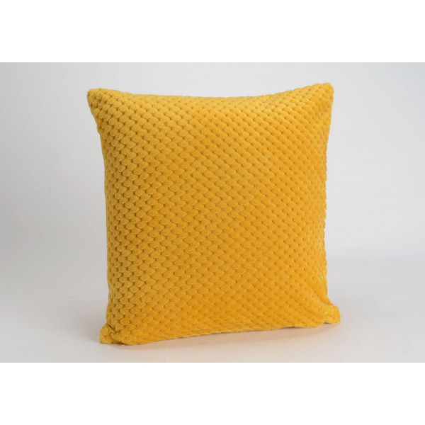 HOUS COUS DAMIER MOUTARD40X40