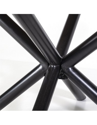 TABLE RONDE MANGUIER ET FER 130X