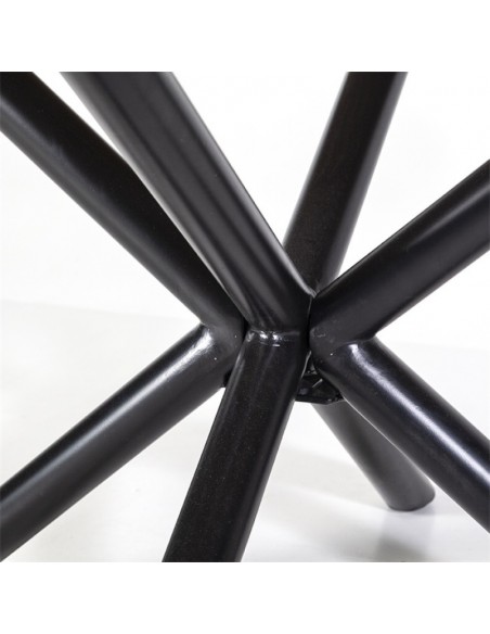 TABLE RONDE MANGUIER ET FER 130X