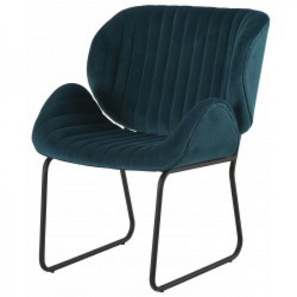 FAUTEUIL LUVANA BLEU CANARD