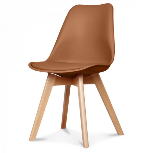 Chaise scandinave caramel