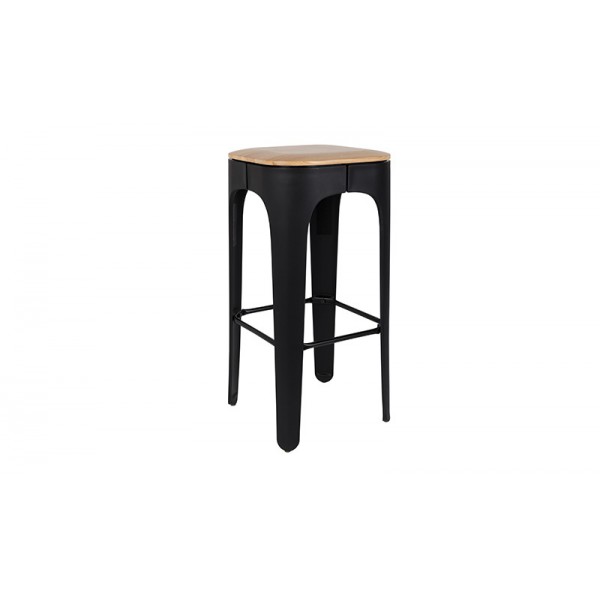 TABOURET HAUT BLACK 73CM