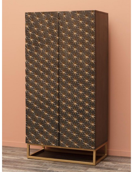 PETITE ARMOIRE PORTES GRAVEES NUIT ETOILEE