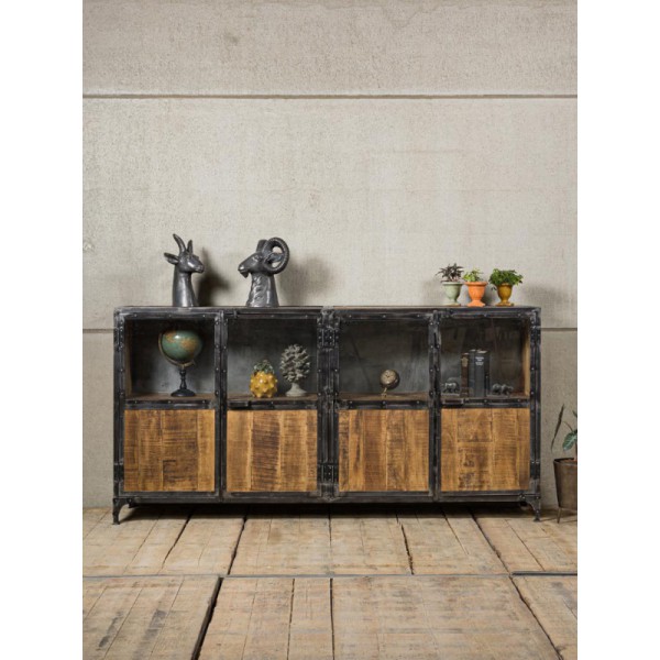 BUFFET LONG METAL ET BOIS