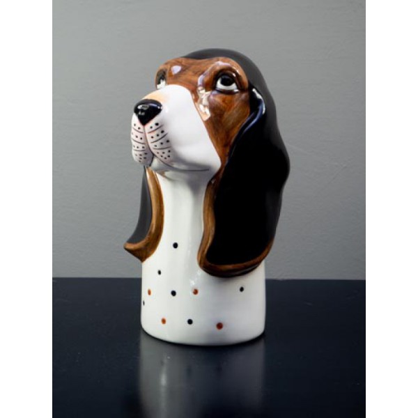 TETE DE BASSET EN CERAMIQUE...