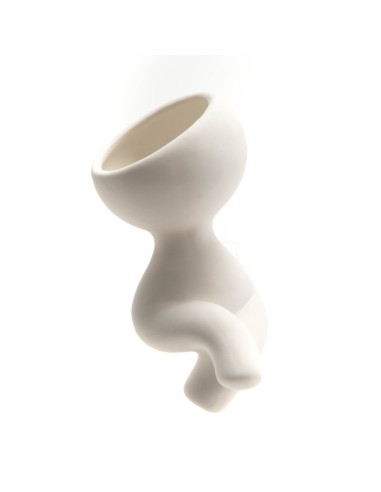 CACHE-POT-BONHOMME-BLANC