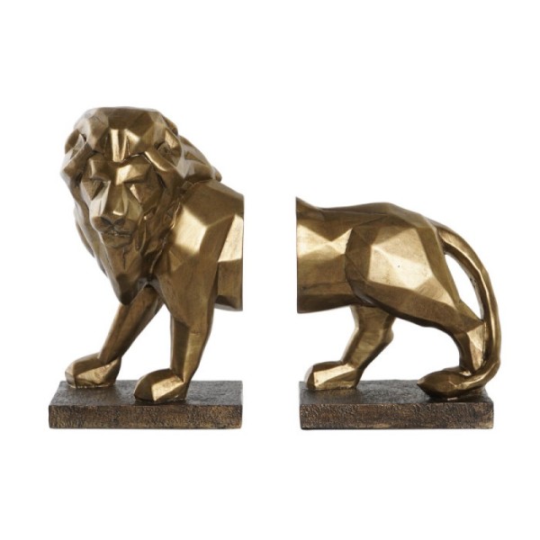 SERRE-LIVRES-LION-DORE