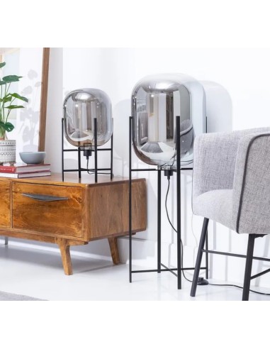 LAMPADAIRE-NOIR-VERRE