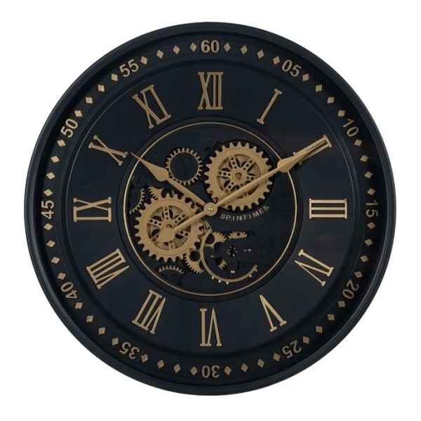 HORLOGE NOIR ET DORE